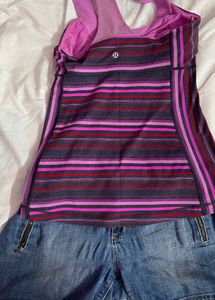 Striped Halter Neck Top