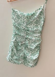 reduced price Chic One-Shoulder Floral Ruched Dres