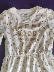 Kiabi Girls Dress 6-8 yrs Cream floral
