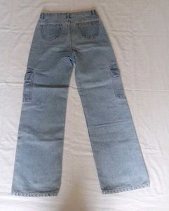 Light Wash Cargo Jeans