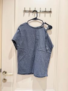 Stylish Grey Cold Shoulder Top