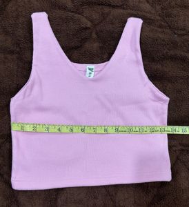 Pink Cropped Tank Top