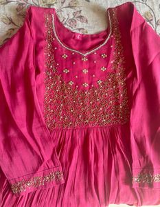 Mauve Embroidered Kurta set