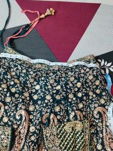 Beutiful Mirror Work Heavy Flair Leheng Embroidery