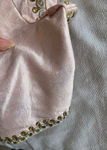 Elegant Pink Embroidered Blouse