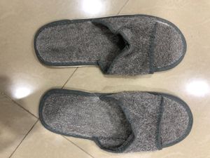 Gray Terry Slippers home use