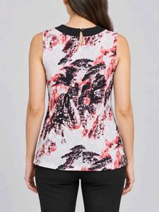 Stylish Abstract Print Sleeveless Top