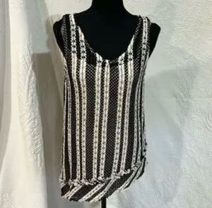 ZARA Knit Boho Striped Tank Top