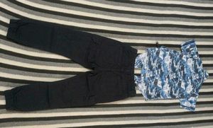 Boy's Casual Cargo &amp; Shirt Set for 6 to 8 yrs old
