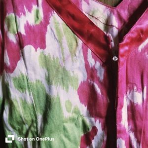 Designer Pink Printed Kurta