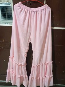 Pink Embroidered Sharara Set