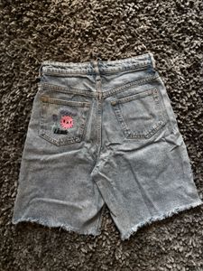 Light Wash Denim Bermuda Shorts