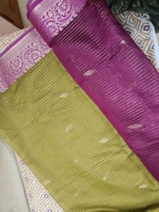 Elegant Olive Green Saree