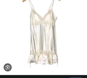 Vintage Satin Lace Slip Dress with brief 👍