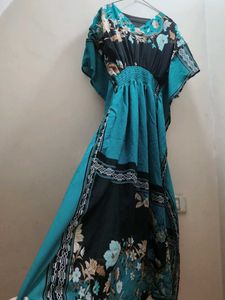 Boho Floral Kaftan Maxi Dress