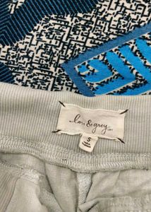 Light Blue Casual Linen Blend Pants