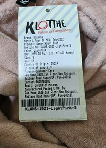Beautiful Klotthe Pure Wool Soft Night Suit