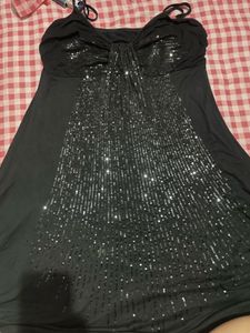 Sparkly Black Mini Dress