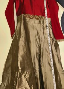 Sale Guys Red And Beige Gown