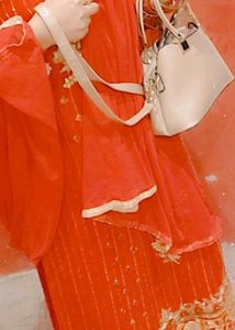 Red handwork suit