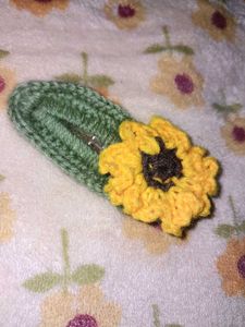 🌻Crochet Sunflower Hair Clip🌻