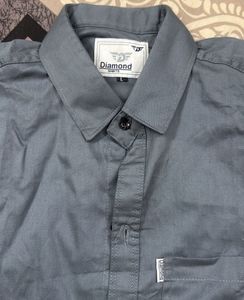 Men's Grey Long Sleeve Casual Shirt
