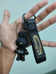Cute Black Bunny Keychain
