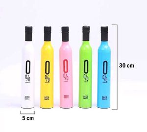 Compact White Umbrella with Bottle Case
