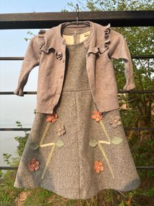 Girls Winter Dress & Sweater Set