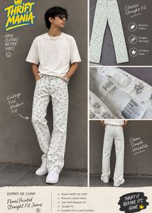 H&amp;M floral demin