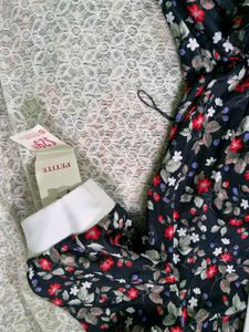 Floral Print Short Sleeve Dress