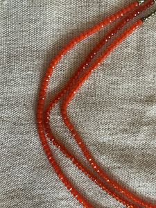 Crystal Orange Beaded Necklace
