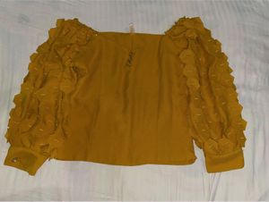 Stylish Yellow Puff Sleeve Top