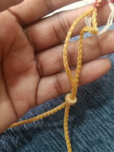 traditional pearl chokar jewelry set with red &amp; gr