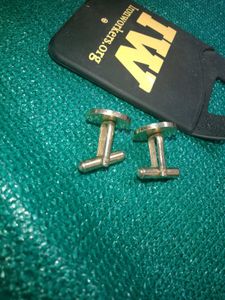 Vintage Rhinestone Striped Cufflinks
