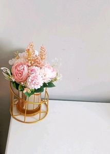 Gold Pillar Flower Vase