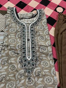 Stylish Printed Cotton Kurta Set