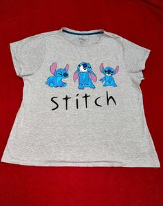 Disney Grey T Shirt Cute Stitch