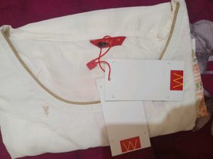Elegant Cream Kurta with Gold Embroidery