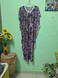 Floral Print Kaftan Nightgown