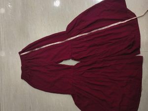Maroon Kurta set with Sharara