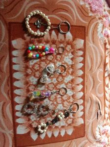 Cute Beaded Keychain Set