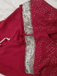Embellished Palazzos Blood Red