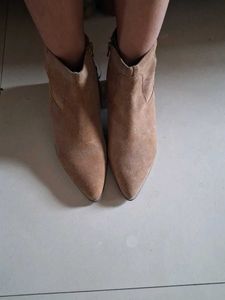 Brown Suede Ankle Boots
