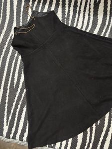 Black A-Line Midi Dress