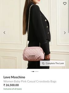 Love Moschino Pink Quilted Crossbody With Flaw