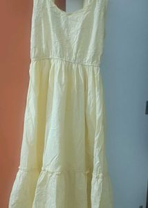 Light Yellow Embroidered Maxi Dress