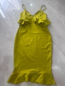 Lime Green Ruffle Dress