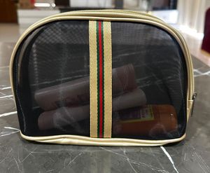 Stylish Transparent Mesh Cosmetic Pouch