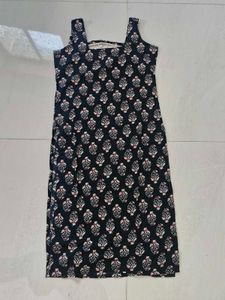 Elegant Black Printed Dress